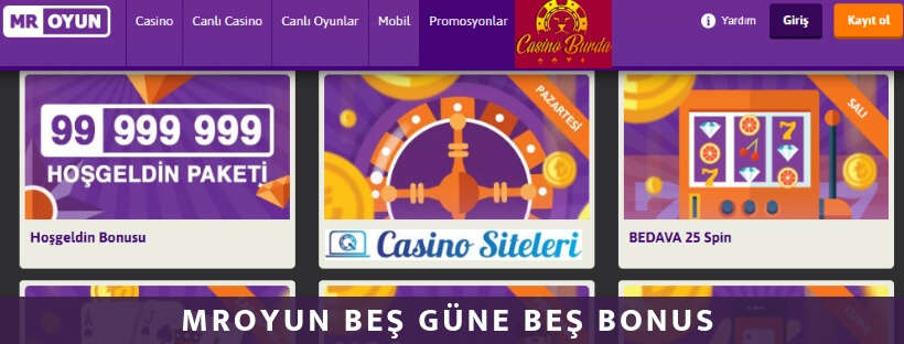 MrOyun casino bonusları